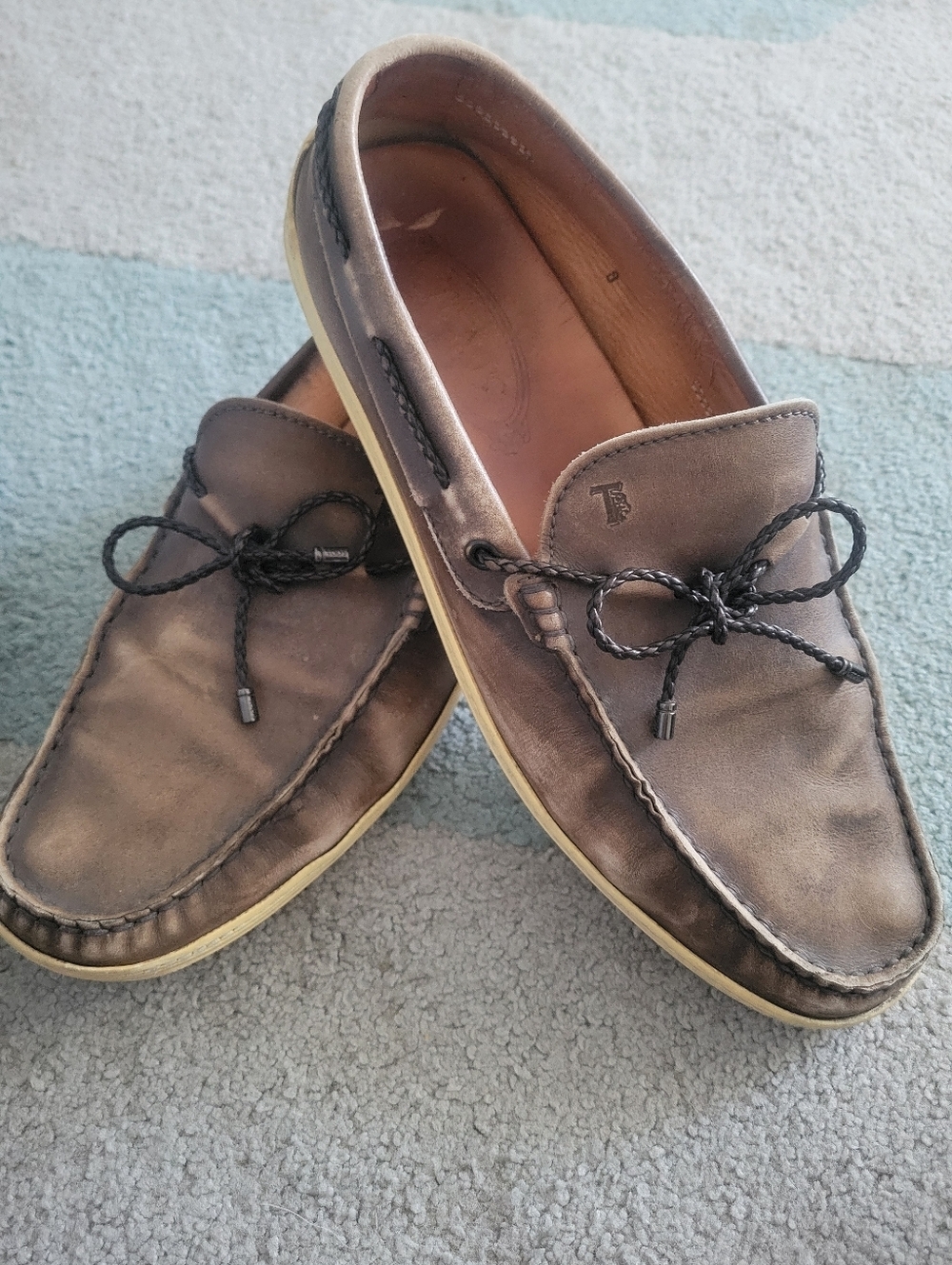 Tods brown leather mens 8 shoes #preppy #luxury